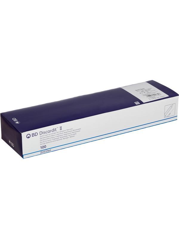 Шприц 2-комп. однораз. 2мл LS 23G(0,6x30) прил. 100шт/уп BD