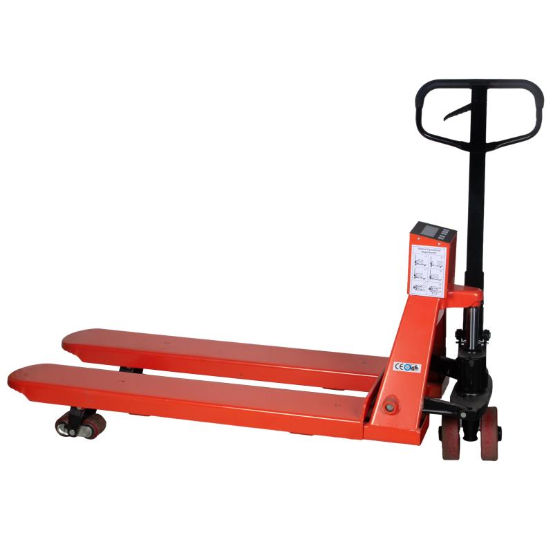 Тележка гидравлическая 2500 кг 1150 мм TOR CBY-CW2 с весами (ПУ колеса)