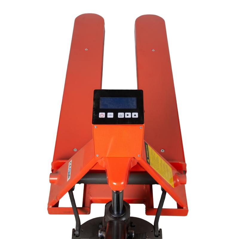 Тележка гидравлическая 2500 кг 1150 мм TOR CBY-CW2 с весами (ПУ колеса)