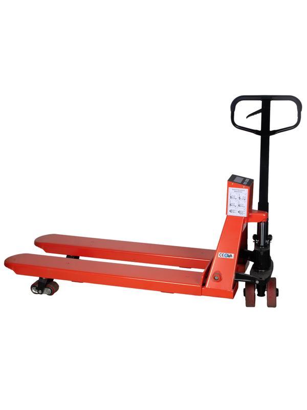 Тележка гидравлическая 2500 кг 1150 мм TOR CBY-CW2 с весами (ПУ колеса)