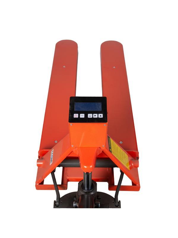 Тележка гидравлическая 2500 кг 1150 мм TOR CBY-CW2 с весами (ПУ колеса)