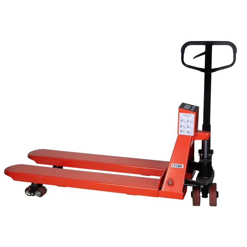 Тележка гидравлическая 2000 кг 1150 мм TOR CBY-CW2 с весами (ПУ колеса)