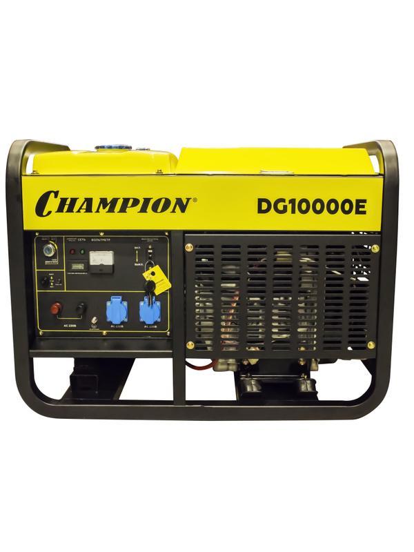 Генератор дизельный CHAMPION 10кВт, эл.стартер,колеса (DG10000E)