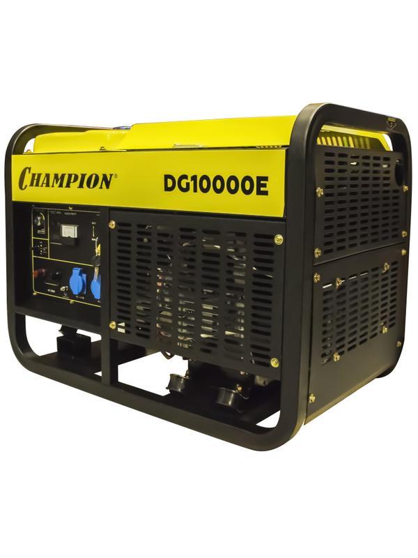 Генератор дизельный CHAMPION 10кВт, эл.стартер,колеса (DG10000E)