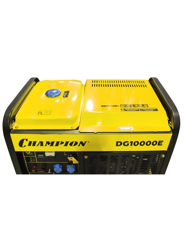 Генератор дизельный CHAMPION 10кВт, эл.стартер,колеса (DG10000E)