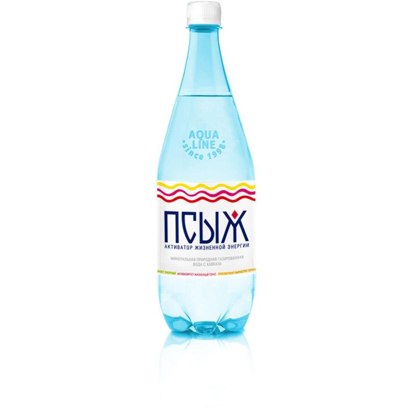 Вода Псыж лечебно-столовая газированная 1л пэт