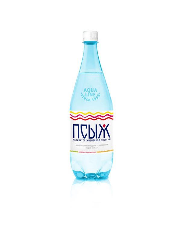 Вода Псыж лечебно-столовая газированная 1л пэт
