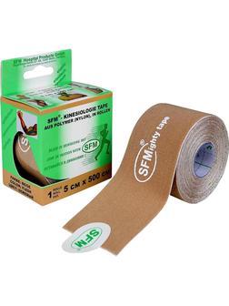 Тейп кинезио, нейлоновая основа, 5х500 см, бежевый, SFM-Plaster