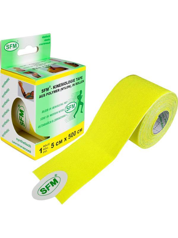 Тейп кинезио, нейлоновая основа, 5х500 см, желт, SFM-Plaster