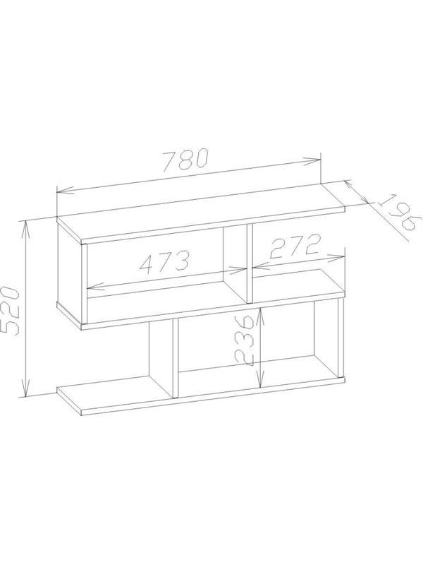 Полка книжная Сокол ПК-2, венге