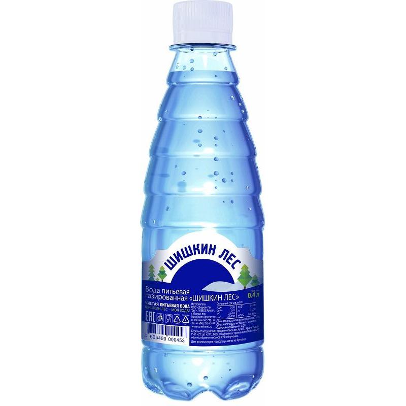 Вода питьевая Шишкин Лес газированная пэт, 0,4л