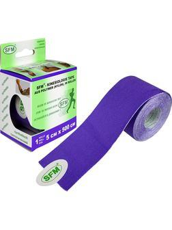 Тейп кинезио, нейлоновая основа, 5х500 см, фиол  SFM-Plaster