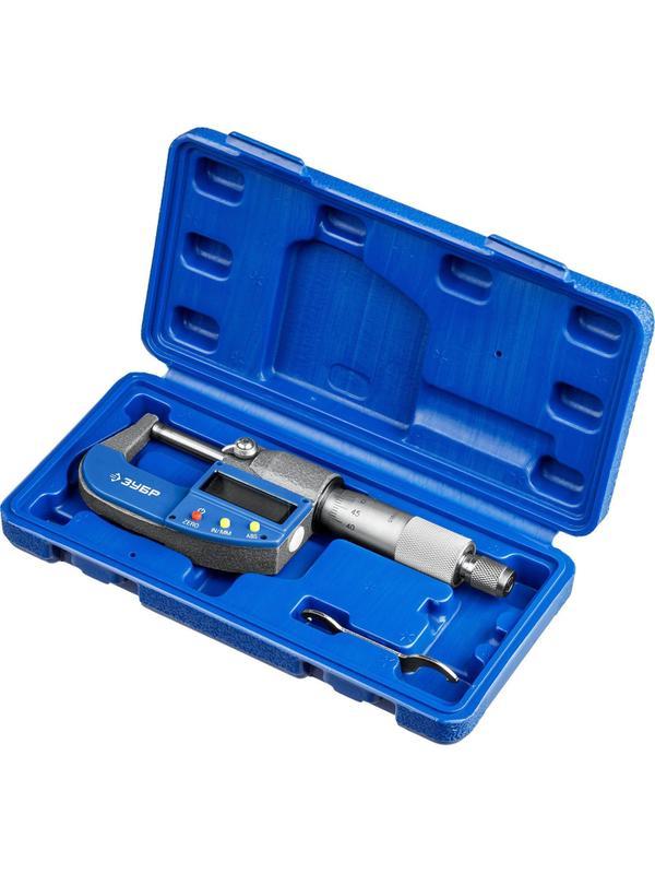 Микрометр цифровой гладкий ЗУБР  МКЦ 25, 0 - 25 мм (34482-25)