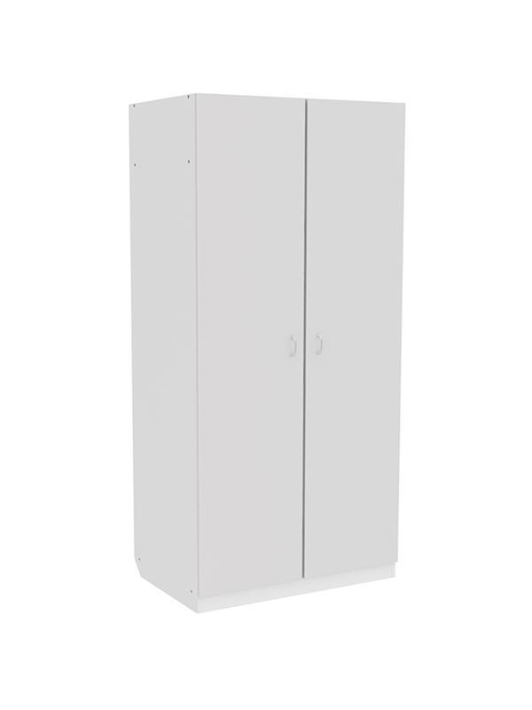 Шкаф для одежды медицинский MEG_2-х ств.4п. ЛДСП ШМБО (код МД-505.02) белый
