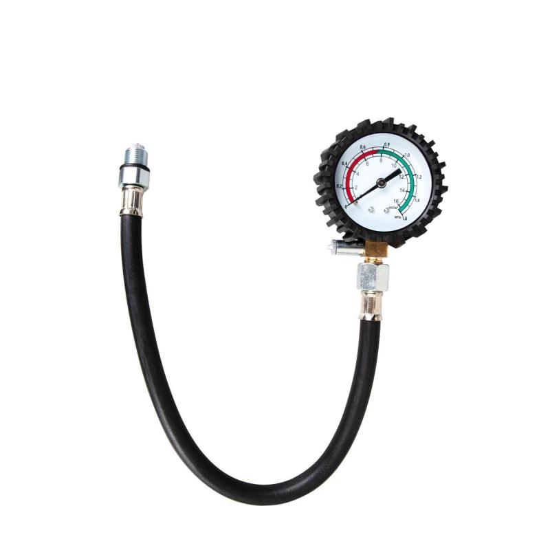 Манометр (компрессометр) 16 Атм., резьбовой гибкий KRAFT KT 831012