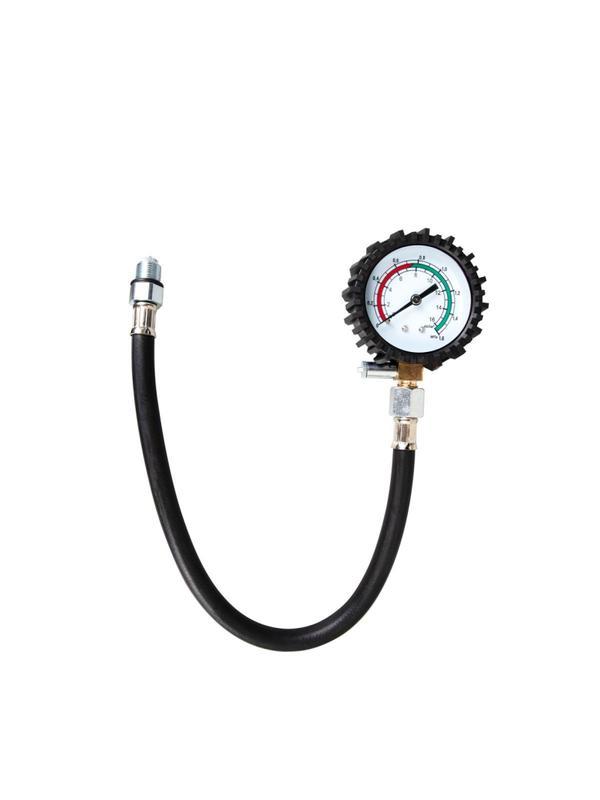 Манометр (компрессометр) 16 Атм., резьбовой гибкий KRAFT KT 831012