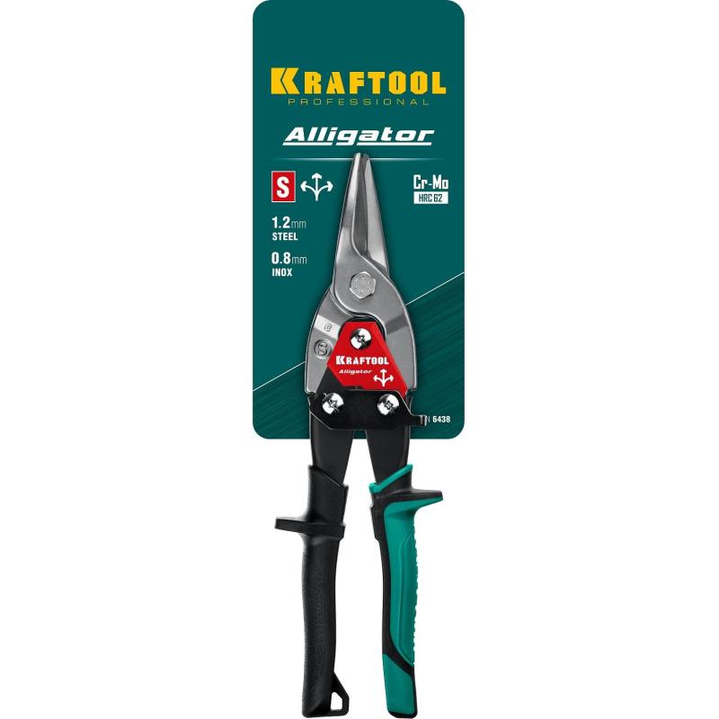 Ножницы прямые по металлу KRAFTOOL Alligator, 250 мм