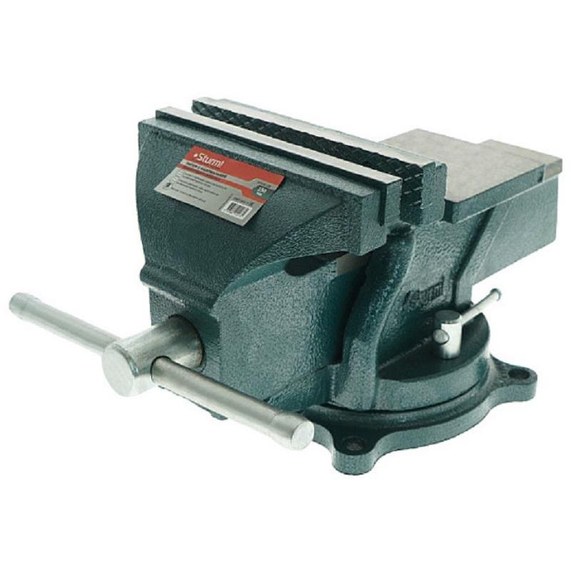 Тиски слесарные 150мм, ПОВОРОТНЫЕ УСИЛЕННЫЕ, Sturm! 1075-01-150
