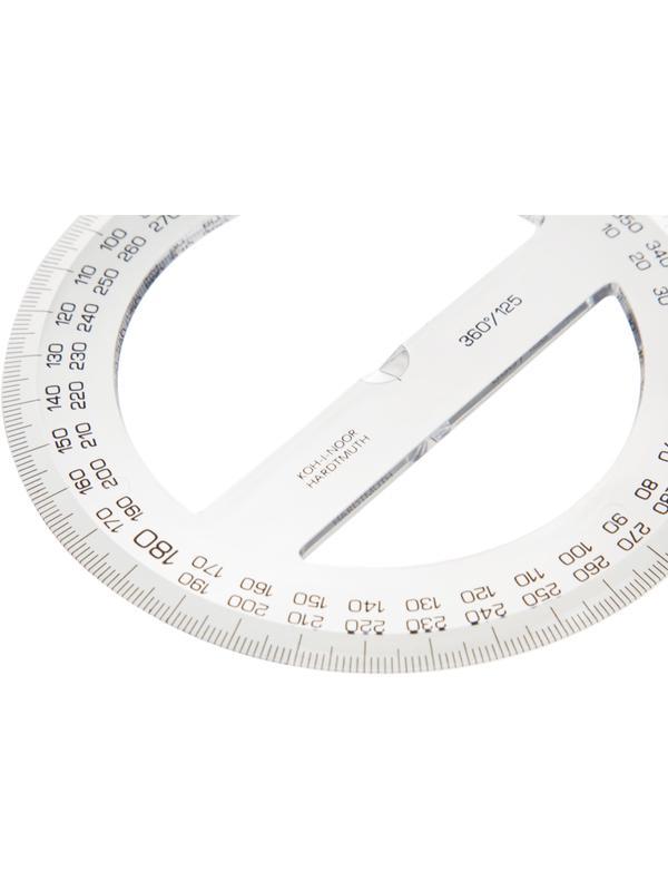 Транспортир 360/125 прозрачн.пластик 746328 пакет с подв 074632800000