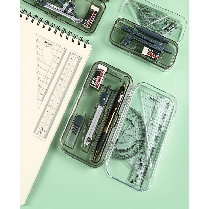 Набор чертежный M&G, 8 предметов, в металлической коробке