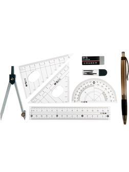 Набор чертежный M&G, 8 предметов, в металлической коробке