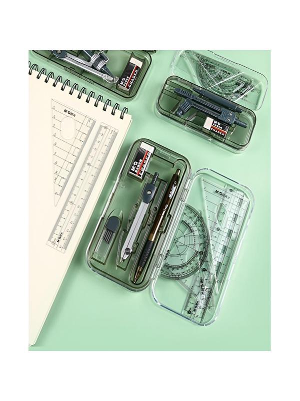 Набор чертежный M&G, 8 предметов, в металлической коробке