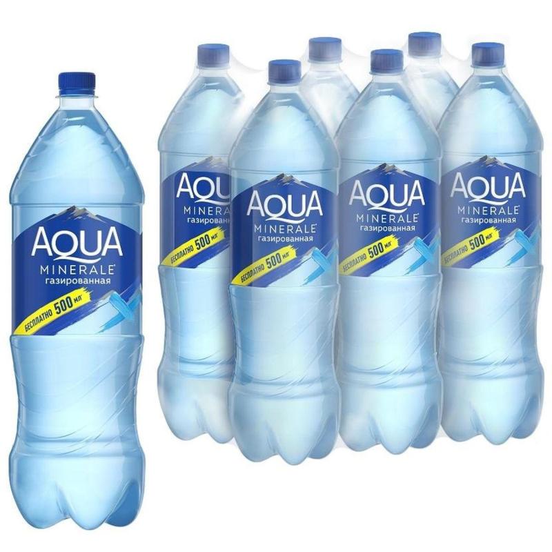 Вода питьевая Аква Минерале, газ, пэт 2л