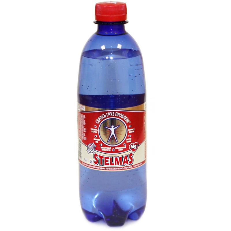 Вода минеральная лечебная Стэлмас Mg+ газ ПЭТ 0,5л