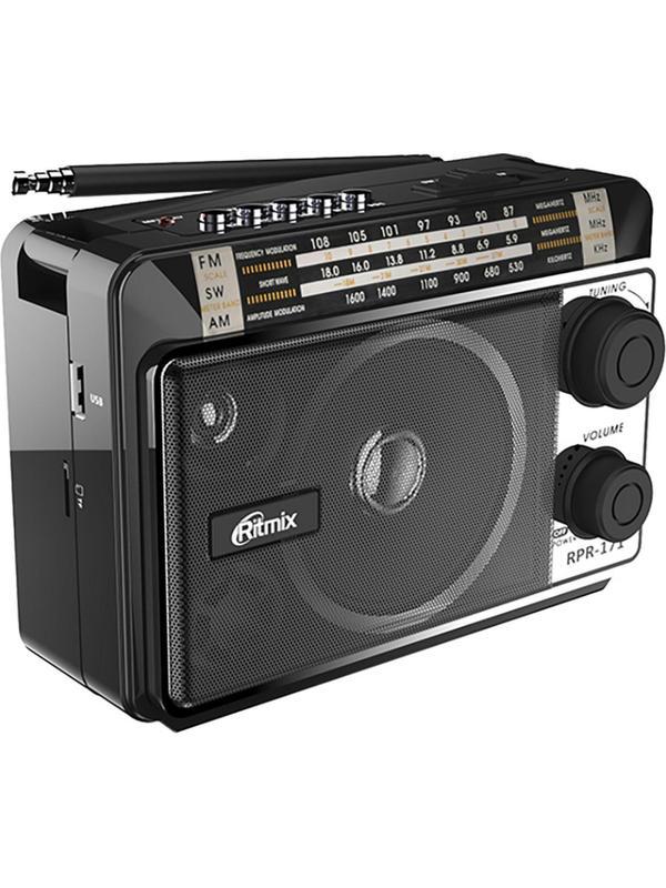 Радиоприемник Ritmix RPR-171, FM/AM/SW,  USB/MicroSD