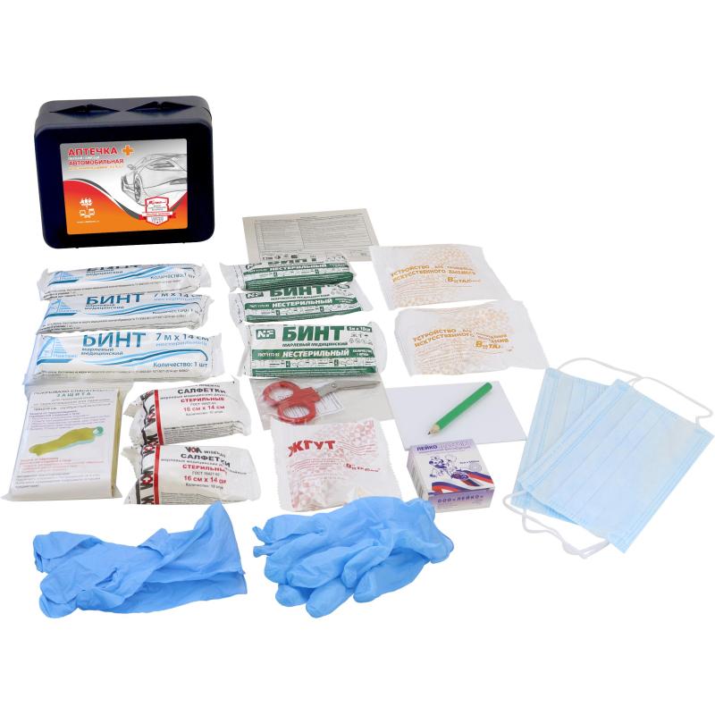 Аптечка первой помощи автомобильная ф.38. 54054 пр. №260н пластик.бокс