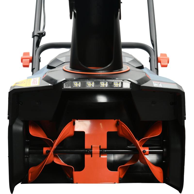 Снегоуборщик аккумуляторный X2 2x18В, ширина захвата 46 см, 2 акбх5.0Ач, ЗУ