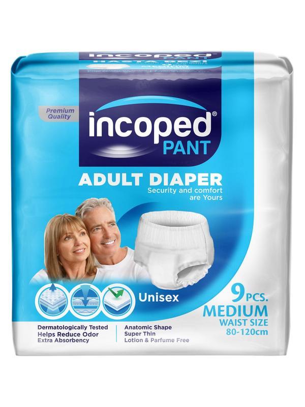 Трусы впитывающие для врослых, Medium(M), Incoped 9шт/уп
