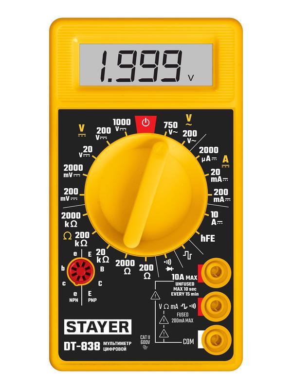 STAYER DT-838 Цифровой мультиметр (45306)