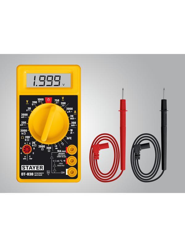 STAYER DT-838 Цифровой мультиметр (45306)