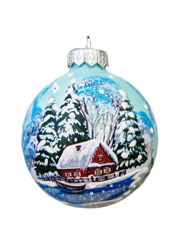 Шар Домик на берегу 2, 80 мм., в подар. кор. НГ, КУ-80-244041