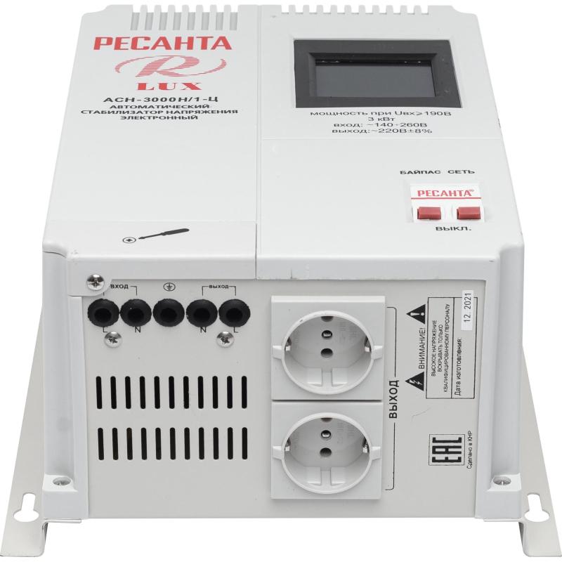 Стабилизатор РЕСАНТА АСН- 3 000Н/1-Ц Lux (63/6/21)