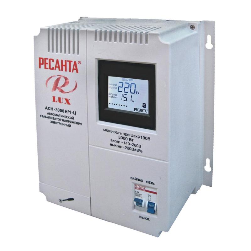 Стабилизатор РЕСАНТА АСН- 3 000Н/1-Ц Lux (63/6/21)