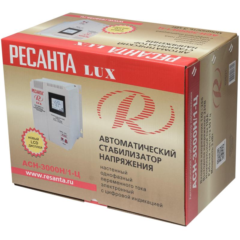 Стабилизатор РЕСАНТА АСН- 3 000Н/1-Ц Lux (63/6/21)