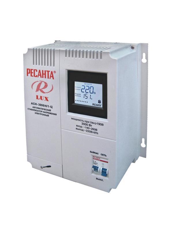 Стабилизатор РЕСАНТА АСН- 3 000Н/1-Ц Lux (63/6/21)