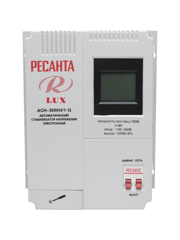 Стабилизатор РЕСАНТА АСН- 3 000Н/1-Ц Lux (63/6/21)