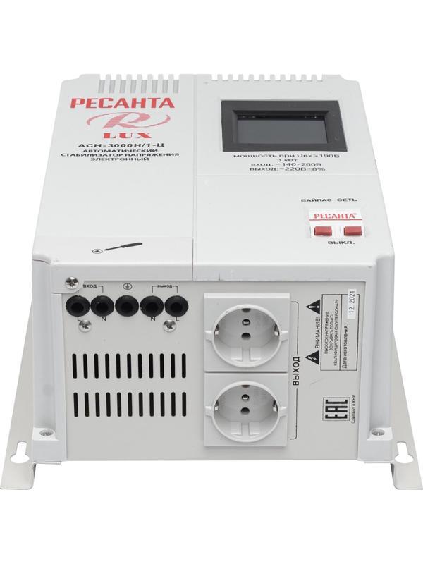 Стабилизатор РЕСАНТА АСН- 3 000Н/1-Ц Lux (63/6/21)