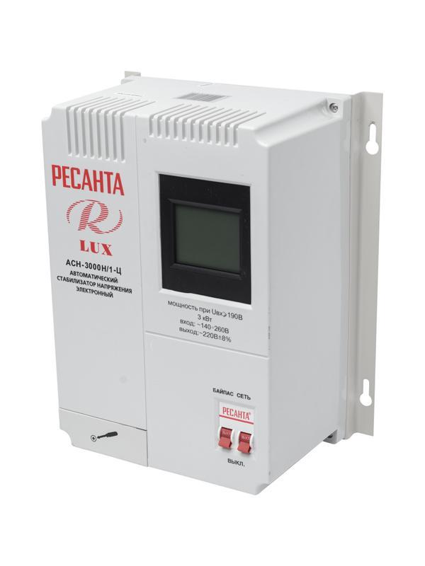 Стабилизатор РЕСАНТА АСН- 3 000Н/1-Ц Lux (63/6/21)