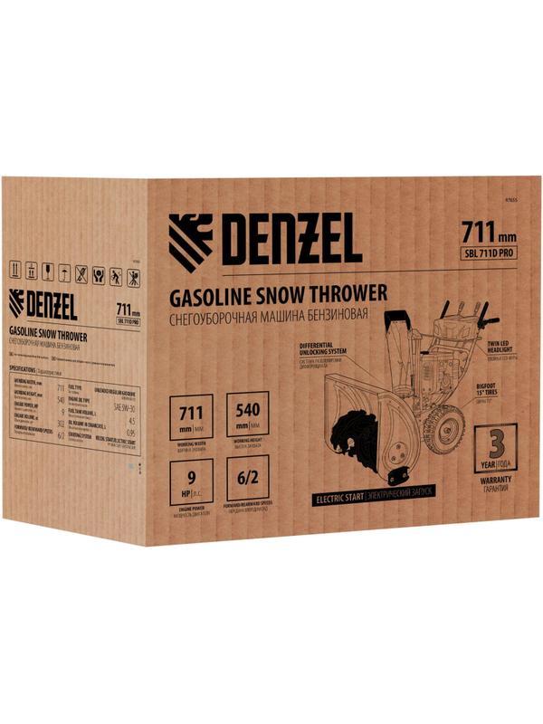 Снегоотбрасыватель Denzel SBL 711D PRO 302cc эл.старт фара