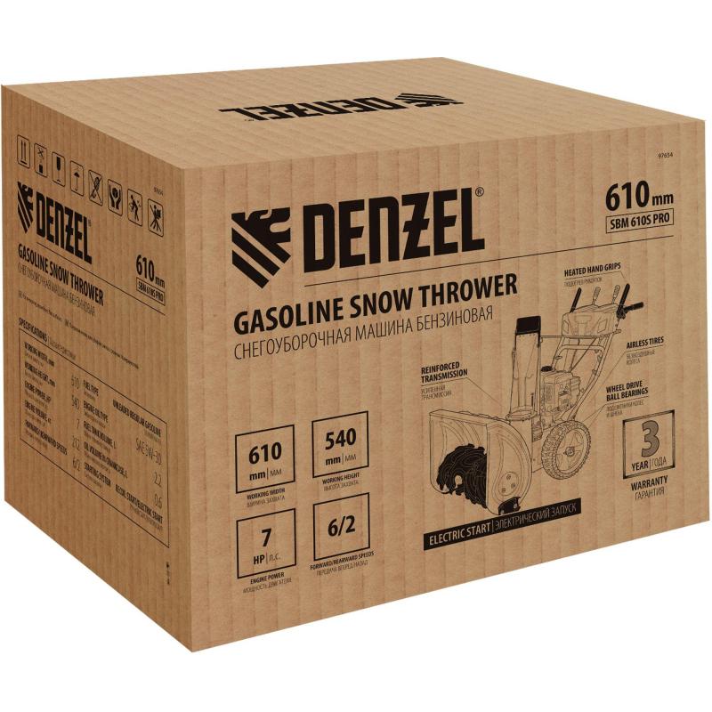 Снегоотбрасыватель Denzel SBM 610S PRO 212 cc эл.стартер фара