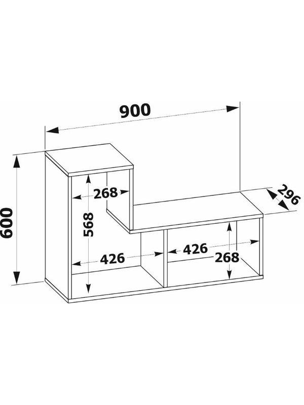 Полка книжная Сокол ПК-9, белый