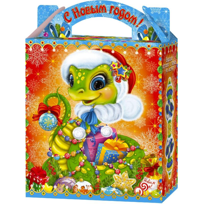 Новогодний сладкий подарок  Змея новогодняя, картон 1000 г