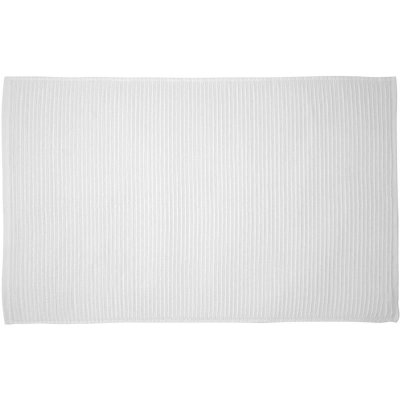 Коврик для ванной фактурный белого цвета из коллекции Essential, 50х80 см