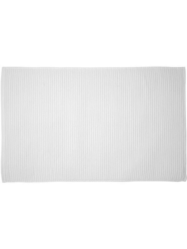 Коврик для ванной фактурный белого цвета из коллекции Essential, 50х80 см