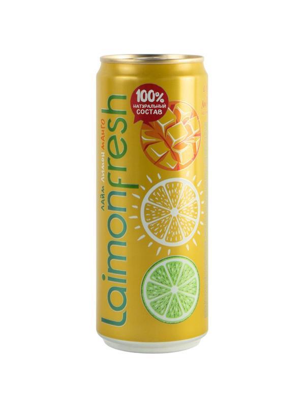 Напиток Laimon Frеsh Манго среднегазированный б/а ж/б 0,33л