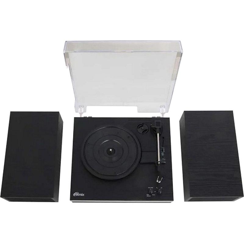 Виниловый проигрыватель Ritmix LP-380B Black Wood, Bluetooth, колонки